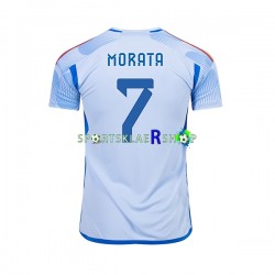 Spania drakt MORATA 7 Bortetrøye Kort erm VM 2022 , Herre