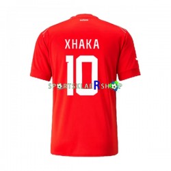 Sveits drakt Xhaka 10 Hjemmetrøye Kort erm VM 2022 , Herre
