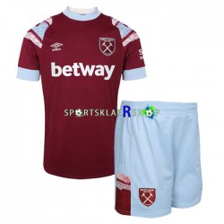 West Ham United drakt Hjemmetrøye Kort erm 2022-23 , Barnesett
